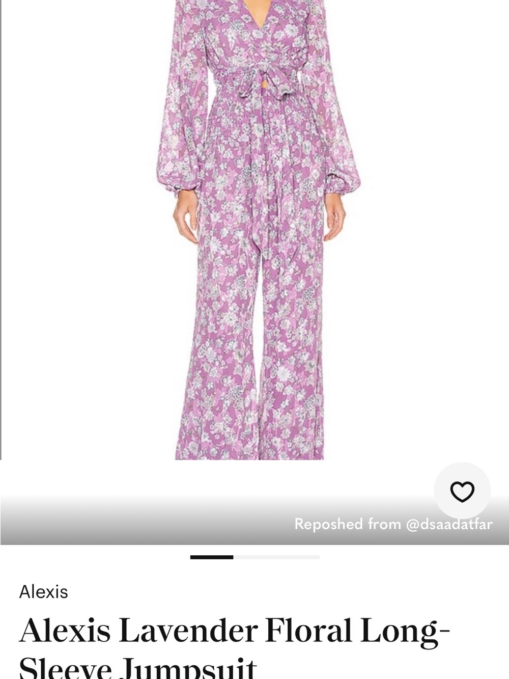 Alexis Lilac Floral V-Neck Wide-Leg Jumpsuit